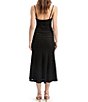 Color:Black - Image 2 - Stretch Scoop Neckline Sleeveless Midi Slip Dress