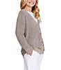 Color:Beach Rock - Image 3 - Big Girls 6-14 CozyChic®Cable Button Cardigan