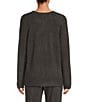 Color:Carbon - Image 2 - CozyChic Lite® Dolman Sleeve Coordinating Ribbed Pullover