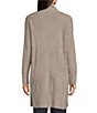 Color:Pewter - Image 2 - CozyChic Lite® Soft Knit Drop Shoulder Long Sleeve Patch Pocket Ribbed Hem Long Cardigan