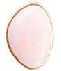 Color:Opal/Gold - Image 2 - Bronze and Pink Opal Genuine Stone Statement Ring