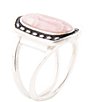 Color:Silver - Image 1 - Sterling Silver and Rhodonite Statement Ring