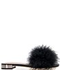 Color:Black - Image 2 - Dartlee Faux Fur Slides