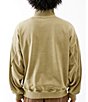 Color:Sand - Image 2 - Long Sleeve Crest Quarter-Zip Sweatshirt