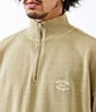 Color:Sand - Image 3 - Long Sleeve Crest Quarter-Zip Sweatshirt