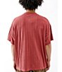 Color:Washed Red - Image 2 - Short Sleeve Variegated Rib Knit T-shirt