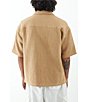 Color:Tan - Image 2 - Short Sleeve Waffle Woven Shirt