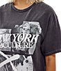 Color:Washed Black - Image 4 - Subculture Oversized Boyfriend Graphic T-Shirt