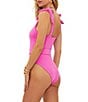 Color:Petal Pink - Image 2 - Sydney Belted One Piece Swimsuit