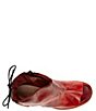 Color:Cranberry - Image 5 - Angelique Leather Back Lace Peep Toe Booties
