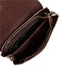 Color:Teak/Black - Image 3 - Cleo Tanned Leather Stitch Crossbody Clutch Bag