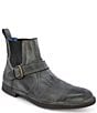 Color:Graphito Rustic White BFS - Image 1 - Men's Michelangelo Rustic Leather Chelsea Boots