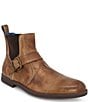 Color:Tan Rustic - Image 1 - Men's Michelangelo Rustic Leather Chelsea Boots