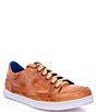 Color:Tan Rustic - Image 1 - Men's Wizard Stitched Leather Sneakers