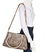 Color:Icicle Rustic/Nectar Lux - Image 4 - Rockababy Leather Satchel Bag with Contrast Stitching
