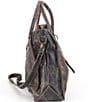 Color:Black Lux - Image 2 - Rockaway Stitch-Detail Distressed Satchel Bag