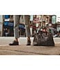 Color:Black Lux - Image 6 - Rockaway Stitch-Detail Distressed Satchel Bag