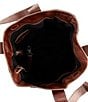 Color:Black Teak Rustic - Image 3 - Stevie Black Teak Rustic Leather Shoulder Tote Bag