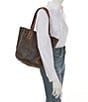 Color:Black Teak Rustic - Image 4 - Stevie Black Teak Rustic Leather Shoulder Tote Bag