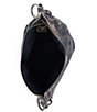 Color:Black Lux - Image 3 - Tahiti Hobo Shaped Crossbody Leather Bag