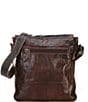 Color:Teak Rustic Black Lux - Image 2 - Venice Beach Rustic Leather Crossbody Bag