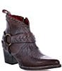 Color:Teak Rustic - Image 1 - Women's Tania Harness Western Leather Ankle Boots