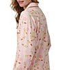 Color:Bisou - Image 4 - Bedhead Pajamas Jersey Knit Lipstick Print Long Sleeve Notch Collar Long Pant Pajama Set