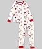 Color:Love is in the Air - Image 2 - Little/Big Girls 2T-12 Family Matching All My Love Heart Print Two-Piece Pajama Set