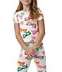 Color:Sunny Lens - Image 4 - Little/Big Girls 2T-12 Family Matching Sunny Lens Two-Piece Pajamas Set