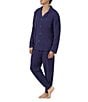 Color:Navy - Image 4 - Bedhead Pajamas Long Sleeve Classic Fit 2-Piece Pajama Set