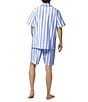 Color:Bengal Stripe - Image 2 - Short Sleeve Bengal Stripe/Checked Woven Pajama Top & Striped Pajama Shorts Set