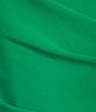 Color:Green - Image 3 - Daphne Stretch Crepe Halter Neck Sleeveless Asymmetrical Hem Side Drape Dress