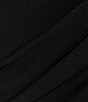 Color:Black - Image 3 - Daphne Stretch Crepe Halter Neck Sleeveless Asymmetrical Hem Side Drape Dress