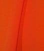 Color:Orange - Image 3 - Elise Georgette Turtleneck Sleeveless Back Tie Waistless Trapeze Mini Dress