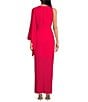 Color:Coral pink - Image 2 - Riley One Sleeve Sheath Maxi Dress