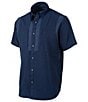 Color:Blue Total Eclipse - Image 1 - TKAD Flex Short-Sleeve Woven Shirt