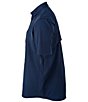 Color:Blue Total Eclipse - Image 3 - TKAD Flex Short-Sleeve Woven Shirt