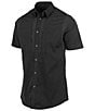 Color:Black - Image 1 - TKAD Flex Short-Sleeve Woven Shirt