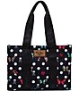 Color:Dots - Image 1 - Butterfly and Polka Dots Medium Tote Bag