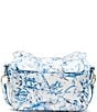 Color:Blue - Image 2 - Butterfly Flights Of Fancy Floral Ruffle Crossbody Bag