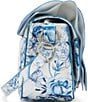 Color:Blue - Image 4 - Butterfly Flights Of Fancy Floral Ruffle Crossbody Bag
