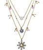 Color:Multi - Image 2 - Daisy Illusion Crystal and Pearl Layered Necklace