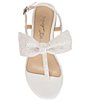 Color:Pearl - Image 5 - Girls' Sasha Pearl Embellished Bow Sandals (Youth)