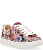 Color:Pink Floral Multi - Image 1 - Girls' Sidny Floral Rhinestone Sneakers (Youth)