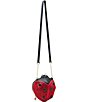 Color:Red - Image 5 - Lady In Red Rhinestone Hearts Crossbody Bag