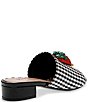 Color:Black/Multi - Image 3 - Lindyy Fruit Bead Embellished Gingham Slide Sandals