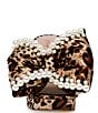 Color:Leopard - Image 4 - Maccie Pearl Embellished Leopard Print Dress Mules