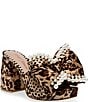 Color:Leopard - Image 1 - Maccie Pearl Embellished Leopard Print Dress Mules