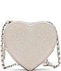 Color:Silver - Image 1 - Pearl Heart Sparkler Crossbody Bag