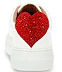 Color:White/Multi - Image 4 - Presely Heart Detail Platform Sneakers